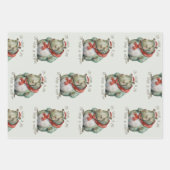 Dierlijk Verpakpapier Platte Blad Set van 3 Inpakpapier Vel (Voorkant 3)