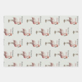 Dierlijk Verpakpapier Platte Blad Set van 3 Inpakpapier Vel (Voorkant)