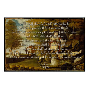 Dierlijk vers poster - Jesaja 11:6-8
