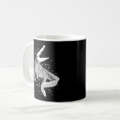 Dierlijk wit silhouet - krokodil koffiemok (Voorkant links)