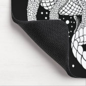 Dierlijk wit silhouet - krokodil muismat (Hoek)