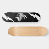 Dierlijk wit silhouet - krokodil persoonlijk skateboard (Horizontaal)