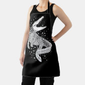 Dierlijk wit silhouet - krokodil schort (Insitu)