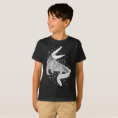 Dierlijk wit silhouet - krokodil t-shirt (Voorkant volledig)