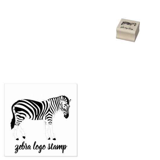 Dierlijk zwart Zebra Rubberstempel (Gestempeld)