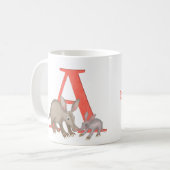 Dierlijke ABC A is bestemd voor aardvarkmok Koffiemok (Voorkant links)