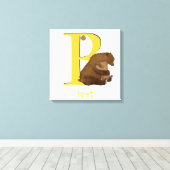 Dierlijke ABC B is bestemd voor het drukken van be Canvas Afdruk (Insitu (Houten vloer))