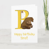 Dierlijke ABC B is een verjaardagskaart voor beren Kaart (Voorkant)