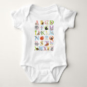 Dierlijke ABC-baby lichaamskostuums Romper (Voorkant)