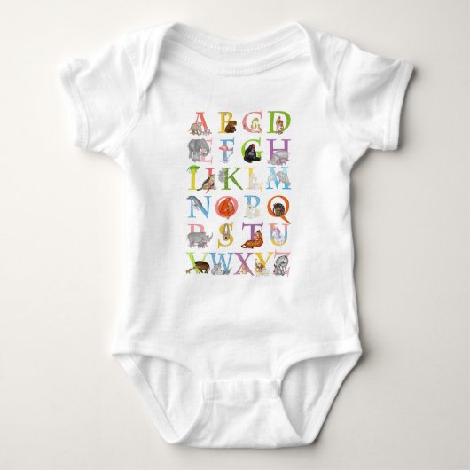 Dierlijke ABC-baby lichaamskostuums Romper (Voorkant)