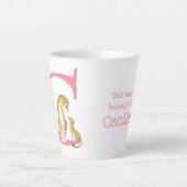 Dierlijke ABC C is bestemd voor cheetah latte mok (Voorkant)