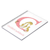 Dierlijke ABC C is bestemd voor cheetah notitieboe Notitieboek (Linkerzijde)