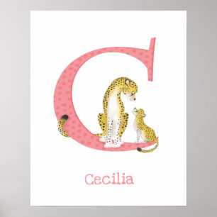 Dierlijke ABC C is bestemd voor de kaasdruk Poster