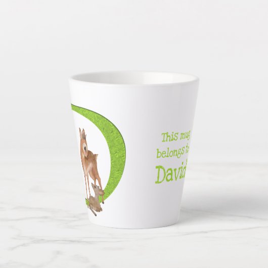 Dierlijke ABC D is bestemd voor dik-dik latte mok (Voorkant)