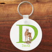 Dierlijke ABC D is bestemd voor dik-dik sleutelrin Sleutelhanger (Voorkant)