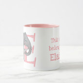 Dierlijke ABC E is bestemd voor de mok van olifant (Midden)