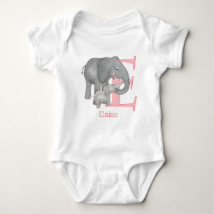 Dierlijke ABC E is bestemd voor een olifant-baby l Romper