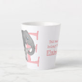 Dierlijke ABC E is bestemd voor mok van olifantenl (Voorkant)