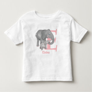 Dierlijke ABC E is bestemd voor olifant T-shirt