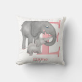 Dierlijke ABC E is bestemd voor olifantenkussenuss Kussen (Voorkant)