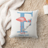 Dierlijke ABC F is bestemd voor flamingo-kussen Kussen (Deken)