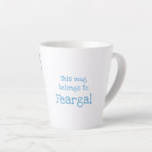 Dierlijke ABC F is voor flamingo latte mok (Rechterhoek)