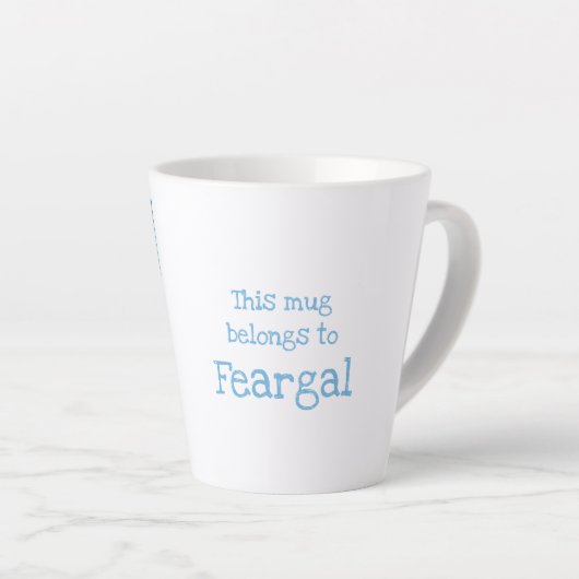 Dierlijke ABC F is voor flamingo latte mok (Rechterhoek)