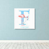 Dierlijke ABC F is voor het afdrukken van flamingo (Insitu (Houten vloer))