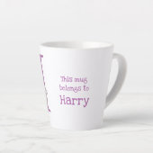 Dierlijke ABC H is bestemd voor hippo latte mok (Rechterhoek)