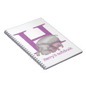 Dierlijke ABC H is bestemd voor hippo-notitieboek Notitieboek (Rechterzijde)