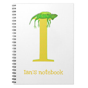 Dierlijke ABC I is voor notitieboek voor iguana