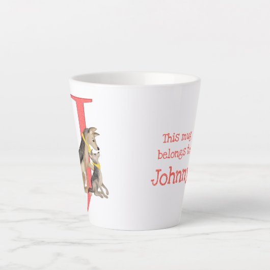 Dierlijke ABC J is bestemd voor de mok van blauw ( (Voorkant)