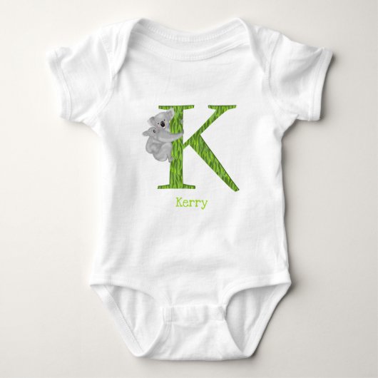 Dierlijke ABC K is bestemd voor koala baby bodysui Romper (Voorkant)