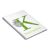 Dierlijke ABC K is bestemd voor notitieboek koala (Rechterzijde)