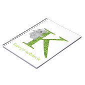 Dierlijke ABC K is bestemd voor notitieboek koala (Linkerzijde)