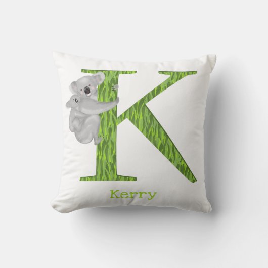 Dierlijke ABC K is voor koala-kussen Kussen (Voorkant)
