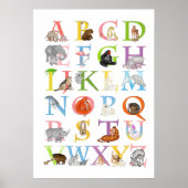 Dierlijke ABC-kwekerij en poster van kinderen (Voorkant)