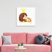 Dierlijke ABC L is bestemd voor de afdruk van het  Canvas Afdruk (Insitu (Woonkamer))