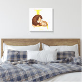 Dierlijke ABC L is bestemd voor de afdruk van het  Canvas Afdruk (Insitu (Slaapkamer))