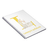 Dierlijke ABC L is bestemd voor lama-notitieboek Notitieboek (Rechterzijde)