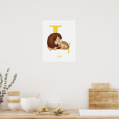 Dierlijke ABC L is bestemd voor leeuwenkoppen Poster (Keuken)