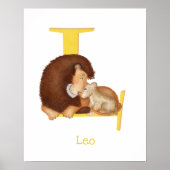 Dierlijke ABC L is bestemd voor leeuwenkoppen Poster (Voorkant)