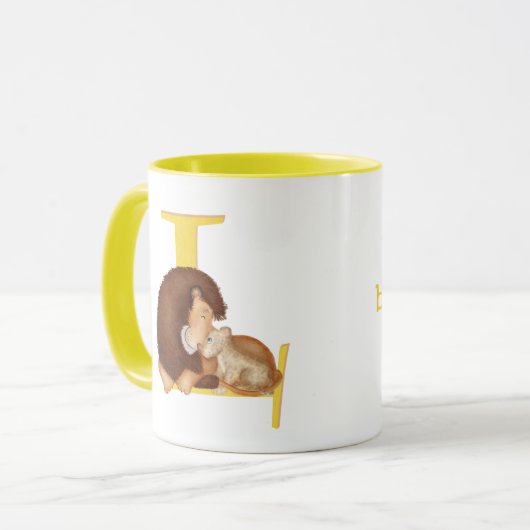 Dierlijke ABC L is voor leeuwenmok Mok (Voorkant links)