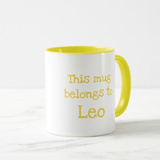 Dierlijke ABC L is voor leeuwenmok Mok (Voorkant rechts)