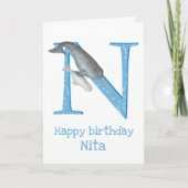 Dierlijke ABC N is bestemd voor een verhalingskaar Kaart (Voorkant)