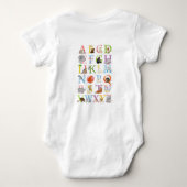 Dierlijke ABC N is bestemd voor narwhal baby body  Romper (Achterkant)
