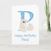 Dierlijke ABC P is bestemd voor een polair beer ve Kaart (Voorkant)