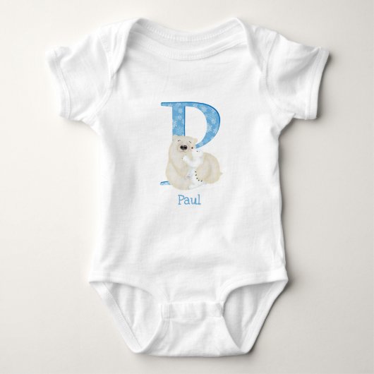 Dierlijke ABC P is bestemd voor polaire baby Romper (Voorkant)