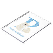 Dierlijke ABC P is voor polair beer notitieboek (Linkerzijde)