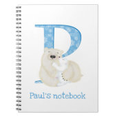 Dierlijke ABC P is voor polair beer notitieboek (Voorkant)